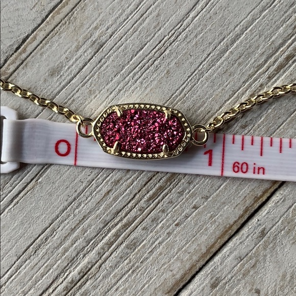 Kendra Scott Elaina Fuschia Druzy Bracelet NEW - Picture 6 of 7